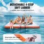 VEVOR Inflatable Floating Dock, 10 x 10FT Inflatable Dock Platform, Non-Slip Water Floating Dock Mat with Portable Carrying Bag & Detachable Ladder, Floating Platform Island Raft for Pool Beach Ocean