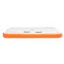 VEVOR inflatable floating dock with orange border and multiple handles on white surface.