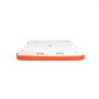 VEVOR inflatable floating dock with orange edges and handles on a white background.