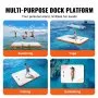 VEVOR Inflatable Floating Dock, 6 x 5FT Inflatable Dock Platform, Non-Slip Water Floating Dock Mat with Portable Carrying Bag & Detachable Ladder, Floating Platform Island Raft for Pool Beach Ocean