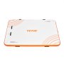 VEVOR inflatable floating dock with orange trim and anchor points, perfect for water activities.