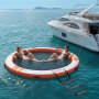 VEVOR Inflatable Floating Dock, 3.05M Inflatable Dock Platform, Non-Slip Water Air Mat with Portable Carrying Bag & Detachable Ladder, Floating Water Platform Island Raft for Pool Beach Ocean, Orange