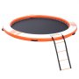 VEVOR Inflatable Floating Dock, 3.05M Inflatable Dock Platform, Non-Slip Water Air Mat with Portable Carrying Bag & Detachable Ladder, Floating Water Platform Island Raft for Pool Beach Ocean, Orange