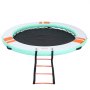 VEVOR Inflatable Floating Dock, 3.05 M Round Inflatable Dock Platform, Non-Slip Water Floating Dock Mat with Portable Carrying Bag & Detachable Ladder, Float Platform Island Raft for Pool Beach Ocean