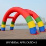 VEVOR Arcos gemelos, arco arcoíris inflable de 26 pies x 13 pies, con soplador de 370 W, para publicidad, arco de decoración de fiesta de cumpleaños