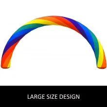VEVOR Inflatable Rainbow Arch 26ftx10ft with 110W Blower for Advertising Party Celebration Garden