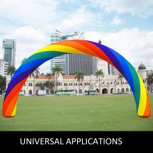 VEVOR Inflatable Rainbow Arch 26ftx10ft with 110W Blower for Advertising Party Celebration Garden