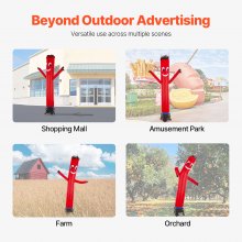 VEVOR 10 ft Air Dancers Wacky Waving Inflatable Tube Man with 9/10 HP Blower Fan