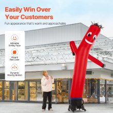 VEVOR 20 ft Air Dancers Wacky Waving Inflatable Tube Man with 1 HP Blower Fan