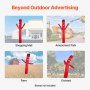 VEVOR 20FT Inflatable Advertising Air Wind Tube Wavy Man Dancer (NO Blower)