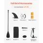 VEVOR Inflatable Stand Up Paddle Board, 3.53m x 89cm x 15cm Wide Ultra-Light SUP Paddleboard, All Accessories Included, Pump, Paddle, Fin, Backpack, Ankle Leash, Strap, Non-slip Deck for Youth, Adults