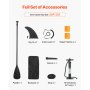 VEVOR Inflatable Stand Up Paddle Board, 3.35m x 84cm x 15cm Wide Ultra-Light SUP Paddleboard, All Accessories Included, Pump, Paddle, Fin, Backpack, Ankle Leash, Strap, Non-slip Deck for Youth Adults