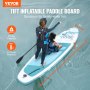 VEVOR Stand Up Paddle Board gonflabil, 11' x 33" x 6" lățime SUP Paddleboard, cu accesorii pentru plăci, pompă, vâslă, aripioară, geantă pentru telefon, rucsac, lesă pentru glezne, kit de reparații, punte anti-alunecare pentru tineri și adulți