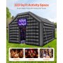 Inflatable Nightclub 19.7 x 16.4 x 12 Ft Blow up Party Tent with Lights