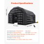 VEVOR Inflatable Nightclub, 6 x 5 x 3.66 m Inflatable Party Tent with 680W Blower & Sandbag, Ventilated Blow up Night Club with 2 Windows, Air Cube House for Event Birthday Wedding Party