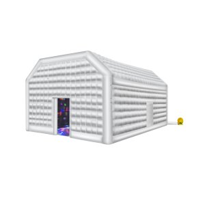 VEVOR Inflatable Nightclub, 26.2 x 19.7 x 13.1 Ft, Blow up Party Tent with 1100W Blower, Large Inflatable Night Club Tent for Adults, Easy Setup Inflatable House Air Cube for Wedding Birthday White | VEVOR US