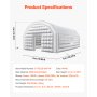 VEVOR Inflatable Nightclub, 26.2 x 19.7 x 13.1 ft Inflatable Party Tent with 1100W Blower & Sandbag, Blow up Night Club with 2 Windows, Air Cube House for Event Birthday Wedding Party, White