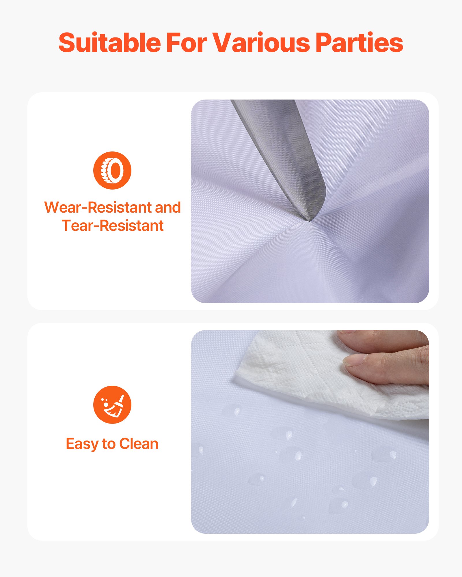 VEVOR Inflatable Nightclub, 26.2 x 19.7 x 13.1 ft Inflatable Party Tent with 1100W Blower & Sandbag, Blow up Night Club with 2 Windows, Air Cube House for Event Birthday Wedding Party, White