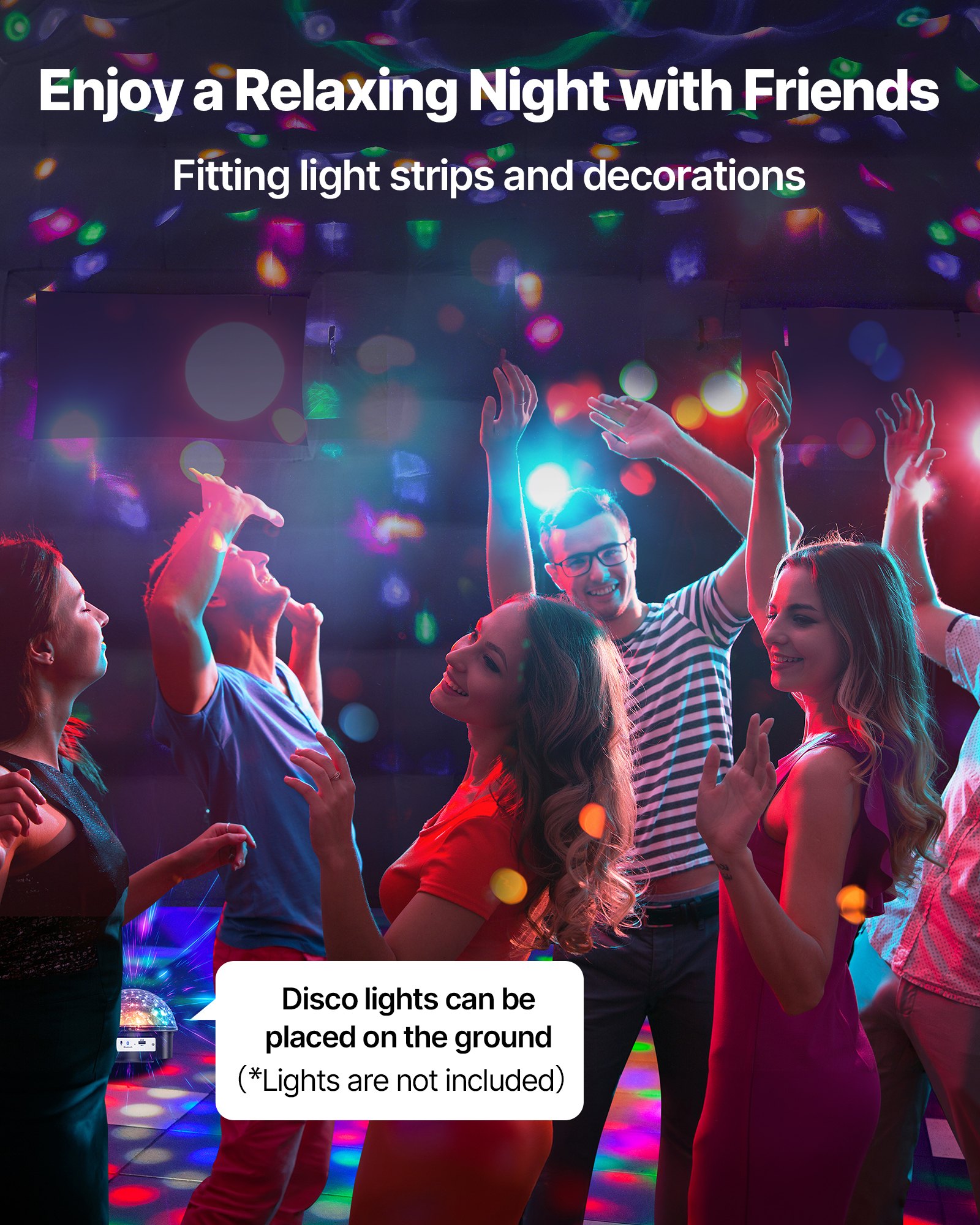 VEVOR Inflatable Nightclub, 26.2 x 19.7 x 13.1 ft Inflatable Party Tent with 1100W Blower & Sandbag, Blow up Night Club with 2 Windows, Air Cube House for Event Birthday Wedding Party, White