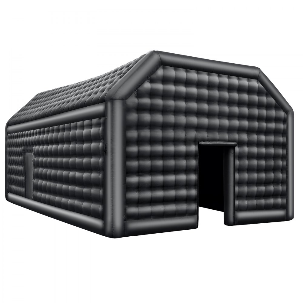 VEVOR Inflatable Nightclub, 26.2 x 19.7 x 13.1 Ft, Blow up Party Tent with Disco Lights & 1100W Blower, Large Inflatable Night Club Tent for Adults, Inflatable House Cube for Wedding Birthday Black