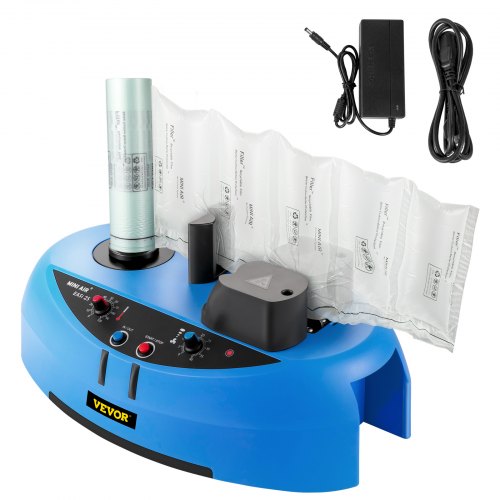 VEVOR Air Cushion Machine, 164 ft/50 m Test Film Roll, 110V Air Pillow Maker with 13 ft/min(4 m/min) Sealing Speed, Portable Inflatable Used for Packaging and Shipping