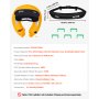 VEVOR Manual Inflatable Belt Pack for Adults, 105N Buoyancy, Over 80 Pounds and Up to 59 in Waist Adjustable, Inflatable PFD Waist for SUP Paddelboarding, Kayaking, Black (CO2 Cylinder Not Included)