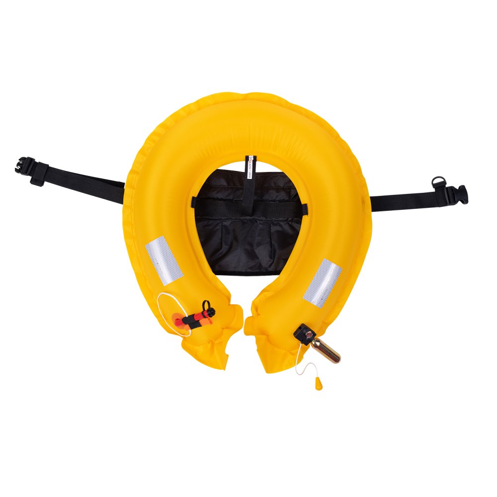 VEVOR - Riñonera inflable manual para adultos, flotabilidad de 105 N, ajustable hasta 59 pulgadas de cintura y más de 36 kg, ideal para SUP, paddleboarding y kayak, color azul (no incluye cilindro de CO2)