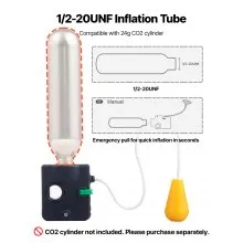 Manual Inflatable Belt Pack for Adults PFD Blue CO2 Cylinder Not Included
