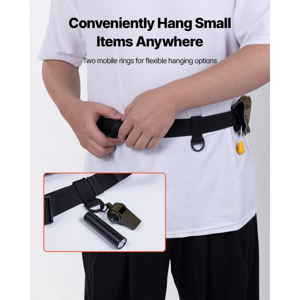 VEVOR Manual Inflatable Belt Pack for Adults, 105N Buoyancy, Over 80 Pounds and Up to 59 in Waist Adjustable, Inflatable PFD Waist for SUP Paddelboarding, Kayaking, Green (CO2 Cylinder Not Included)