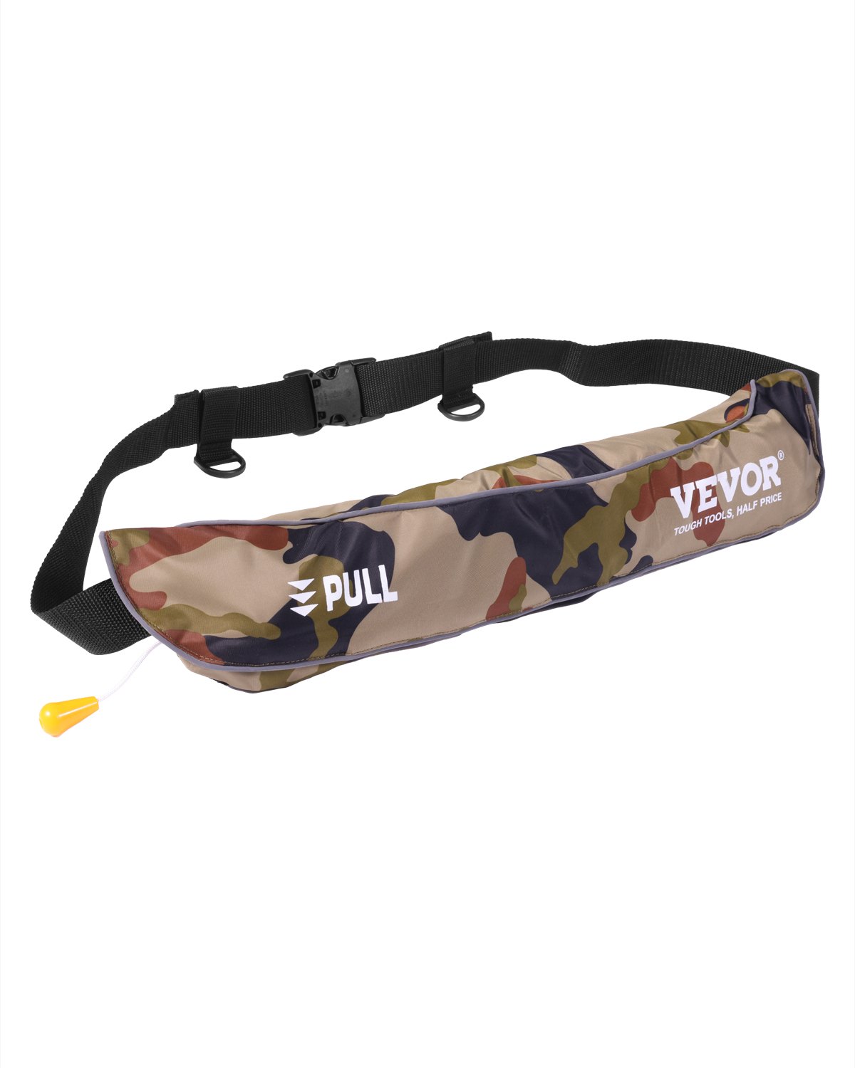 VEVOR Manual Inflatable Belt Pack for Adults, 105N Buoyancy, Over 80 Pounds and Up to 59 in Waist Adjustable, Inflatable PFD Waist for SUP Paddelboarding, Kayaking, Green (CO2 Cylinder Not Included)