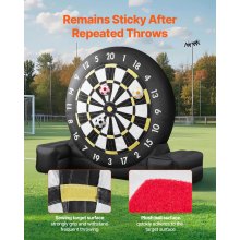 Inflatable Soccer Dart Board over 8 ft High with 9 Kick Balls & Air Pump