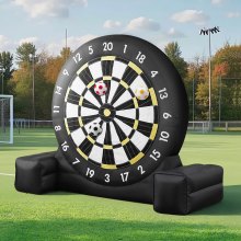 Inflatable Soccer Dart Board over 8 ft High with 9 Kick Balls & Air Pump