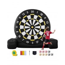 Inflatable Soccer Dart Board over 8 ft High with 9 Kick Balls & Air Pump