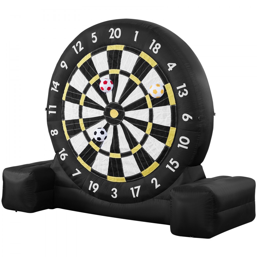VEVOR Inflatable Soccer Dart Board, over 10 ft High Giant Soccer Dart Board with 9 Kick Balls & Air Pump, 2-Minutes Setup & Storage Bag for Easy Carrying, for Giant Yard Games, Giant Kick Darts Game