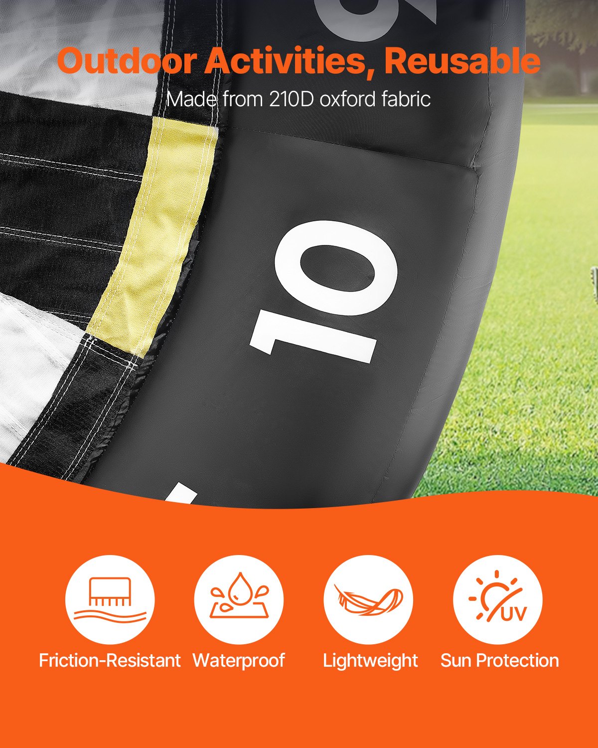 VEVOR Inflatable Soccer Dart Board, over 3 m High Giant Soccer Dart Board with 9 Kick Balls & Air Pump, 2-Minutes Setup & Storage Bag for Easy Carrying, for Giant Yard Games, Giant Kick Darts Game