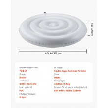 Inflatable Hot Tub Cover 4.5ft Round Lid Weatherproof and Waterproof White