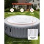 VEVOR Inflatable Hot Tub Cover, 5.4 Ft / 164.5 cm Round Hot Tub Cover Protector, Insulated Spa Covers for Inflatable Hottub, Weatherproof and Waterproof Energy Saving Lid for Outdoor Use, White