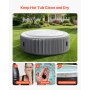 VEVOR Inflatable Hot Tub Cover, 5.4 Ft / 164.5 cm Round Hot Tub Cover Protector, Insulated Spa Covers for Inflatable Hottub, Weatherproof and Waterproof Energy Saving Lid for Outdoor Use, White
