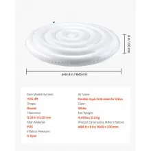 Inflatable Hot Tub Cover 5.4ft Round Lid Weatherproof and Waterproof White