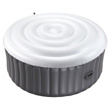 Inflatable Hot Tub Cover 5.4ft Round Lid Weatherproof and Waterproof White