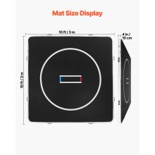 VEVOR 10x10 ft Wrestling Mat Inflatable, Martial Arts Thick Mat for Home Gym Exercise, PVC Foldable Training Mats with Circles and 600W Air Pump, for Gymnastics, Tatami, Jiu Jitsu BJJ MMA Judo, Black