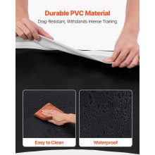 VEVOR 10x10 ft Wrestling Mat Inflatable, Martial Arts Thick Mat for Home Gym Exercise, PVC Foldable Training Mats with Circles and 600W Air Pump, for Gymnastics, Tatami, Jiu Jitsu BJJ MMA Judo, Black