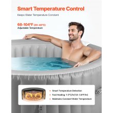 Inflatable Hot Tub 6 to 8 Person Capacity 94.5 x 26in Round Portable Outdoor Spa