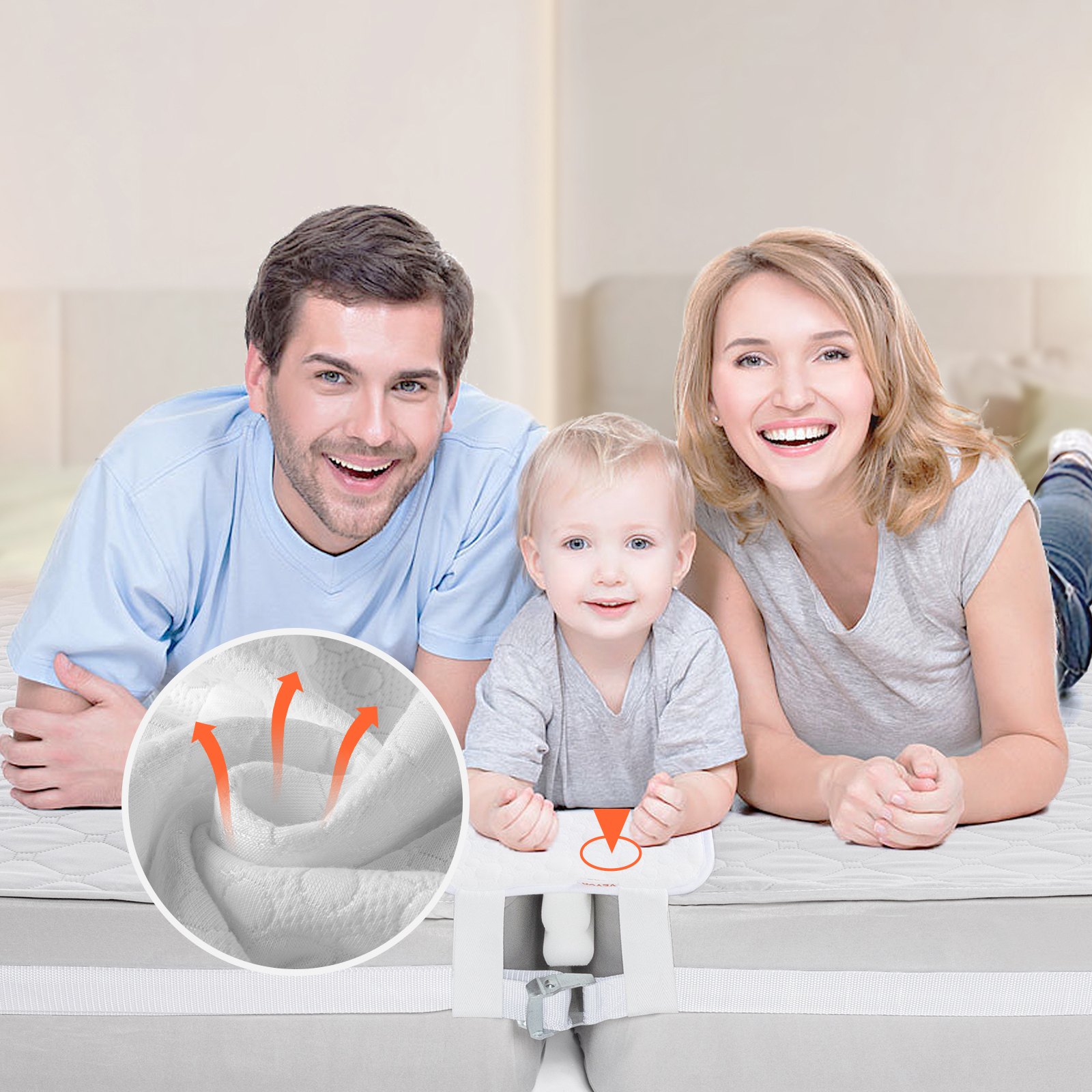 VEVOR Bed Bridge, King Bed Converter Kit, Split King Gap Filler for Adjustable Bed Mattress Connector Mattress Gap Filler with Heavy Duty Metal Buckle Strap 25D Memory Foam (75" L x 10" W)