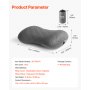 Almohada inflable para acampar VEVOR, almohada de viaje gruesa de 12,7 cm, suave para mochileros con funda extraíble y lavable, bolsa de almacenamiento, ligera y portátil para acampar, viajar en avión, senderismo y oficina.