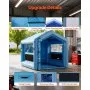 VEVOR Inflatable Paint Booth, 9.84 x 8.2 x 8.2 ft, Inflatable Spray Booth with 550W Powerful Blower and Air Filter System, Triangular Roof, for Painting Bicycle, Motorcycle, Automotive Sheet Metal
