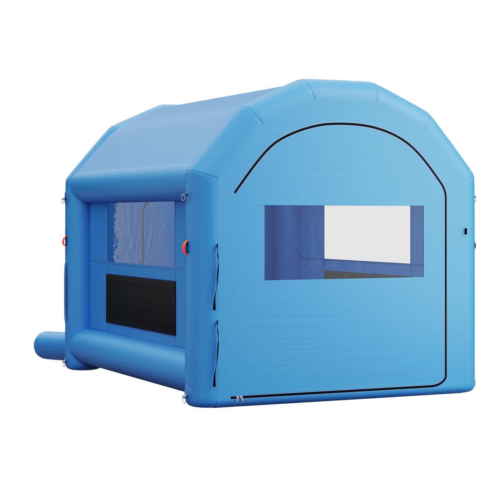 VEVOR Inflatable Paint Booth, 13 x 10 x 9 ft, Portable Spray Booth with 750W Powerful Blower and Large Filter Cotton, Arched Roof Blow Up Painting Tent for Bike, Motorcycle, and Furniture, Blue