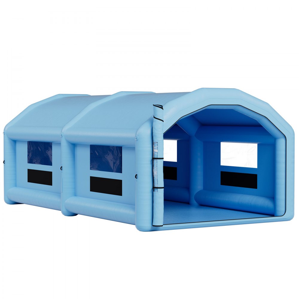 VEVOR Inflatable Paint Booth, 10 x 6 x 4 m, Inflatable Spray Booth with 950W and 1100W Blowers and Air Filter System, Round Roof, for Painting Car, Truck, Furniture, and Automotive Sheet Metal
