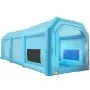 VEVOR Inflatable Paint Booth, 39.4x16.4x13.1 ft Spray Paint Booth, with 2 Powerful Blowers, Inflatable Spray Booth with Air Filter System, Car Paint Booth for Car Parking Tent Workstation, Blue