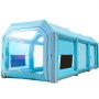 VEVOR Inflatable Paint Booth, 39.4x16.4x13.1 ft Spray Paint Booth, with 2 Powerful Blowers, Inflatable Spray Booth with Air Filter System, Car Paint Booth for Car Parking Tent Workstation, Blue